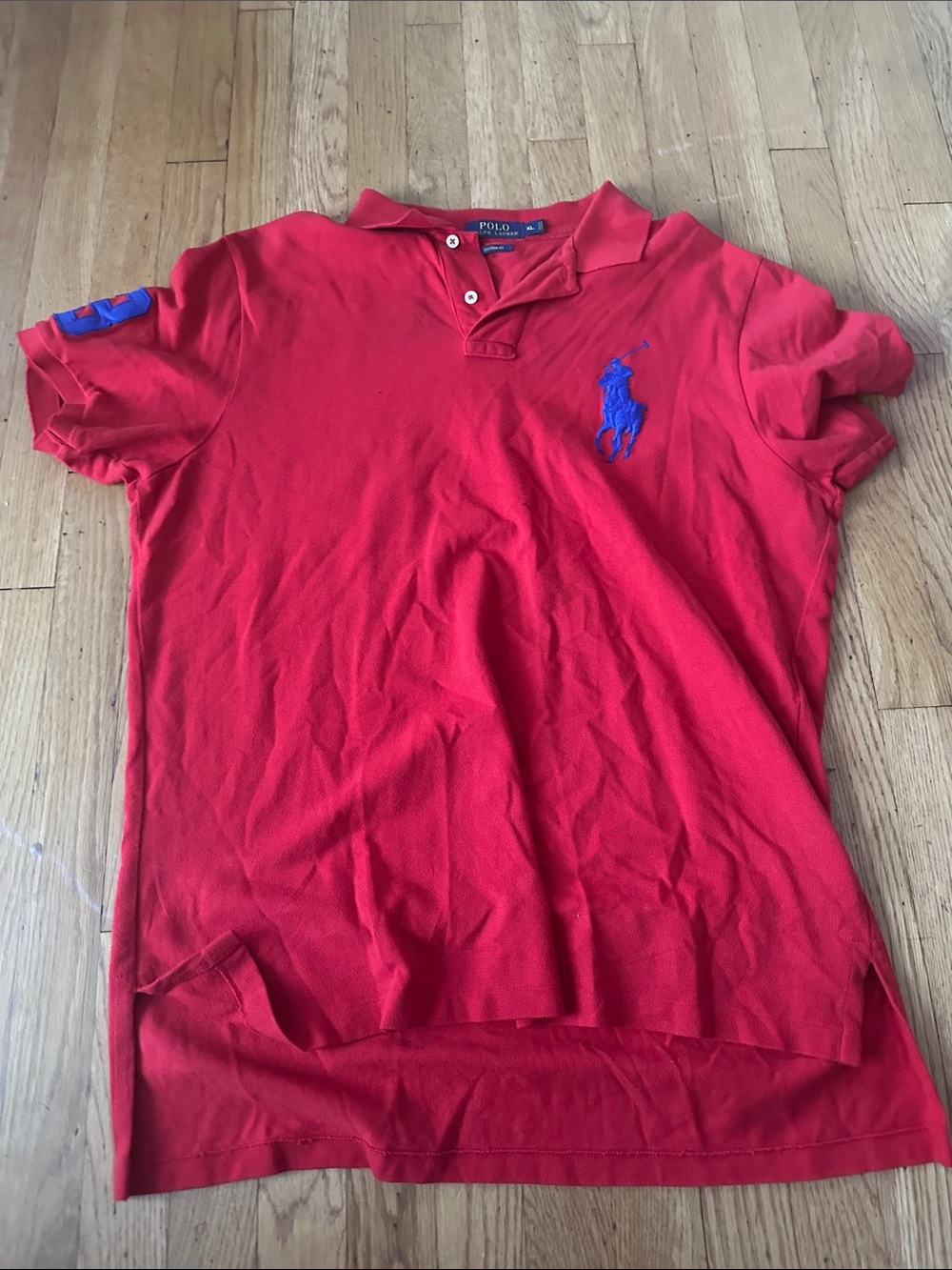 Polo by Ralph Lauren Red Polo with Blue Pony Logo
